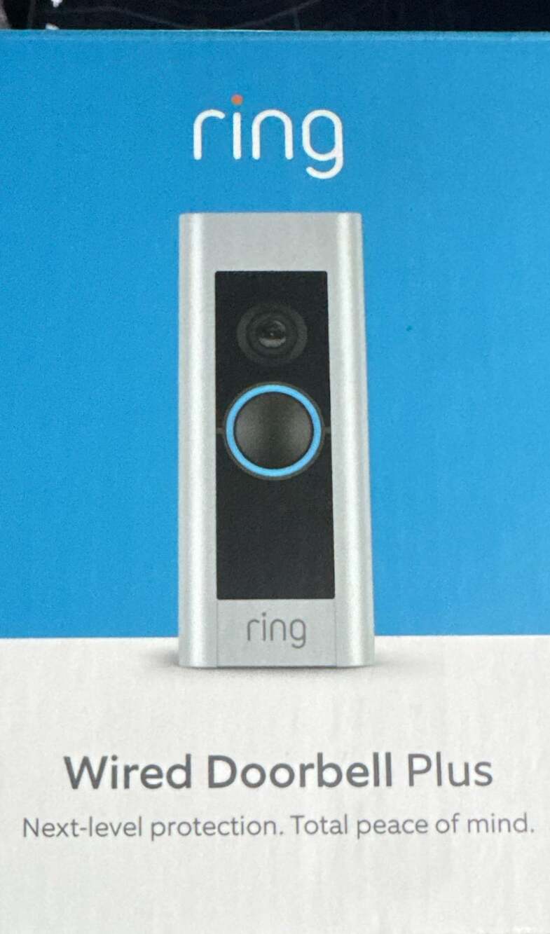 Ring Wired Doorbell Plus Satin Nickel Smart Wi-Fi Video Doorbell